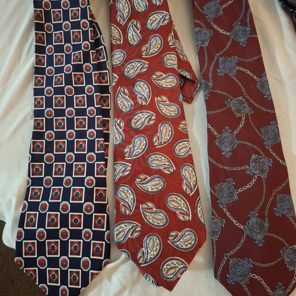 Dior Red and Blue Silk Ties Collection